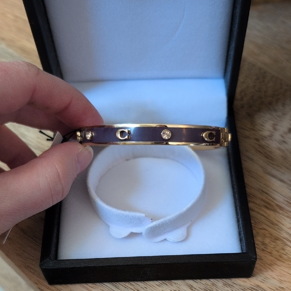 Coach Purple and Gold Bangle Bracelet